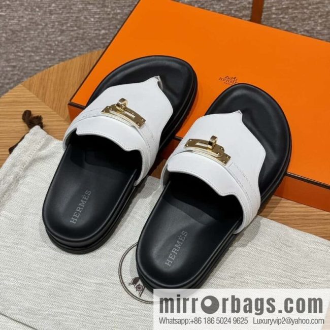 Hermès 258 Empire, plain weave/swift pure white/01/Blanc