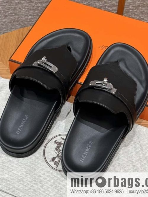 Hermès 258 Empire, plain weave/swift black/89/Black