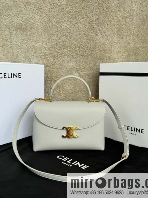CELINE NINO medium soft cow leather (fabric) handbag 117523 cloud grey