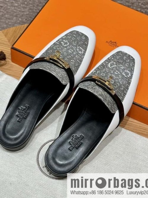 Hermès 188 OZ mule half drag, lizard 🦎 primary color /1B/Ombre Lizard/Lizard🦎