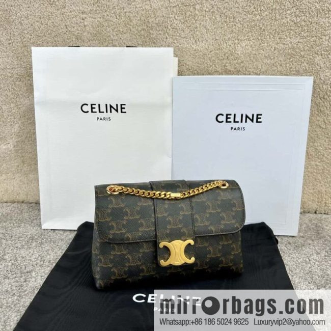 CELINE TEEN VICTOIRE small logo printed handbag 116592 old color