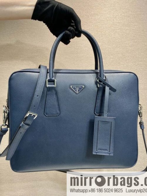 PRADA P home new briefcase 0368 blue