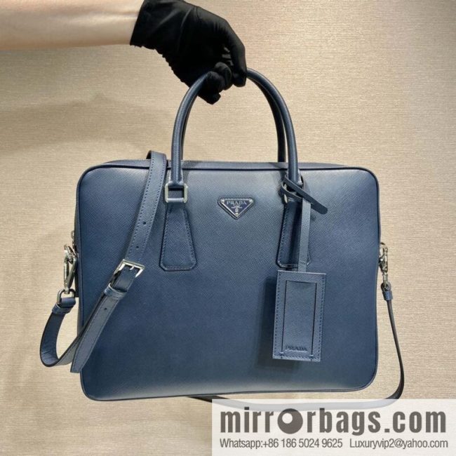 PRADA P home new briefcase 0368 blue