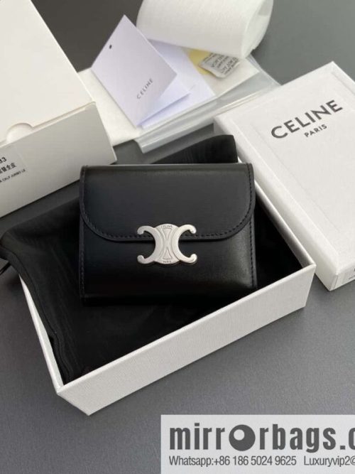 CELINE TRIOMPHE bright cow leather (fabric) wallet 10D782CQH.04LU783