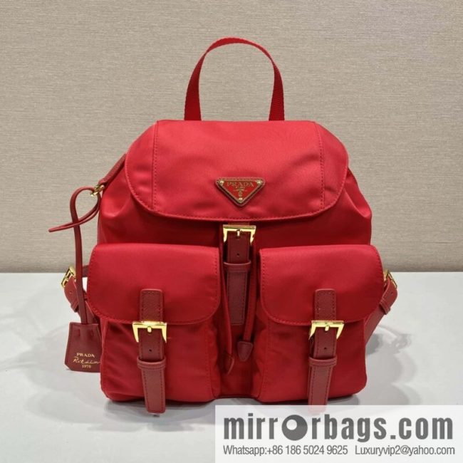 Prada 1BZ677 gold buckle classic backpack