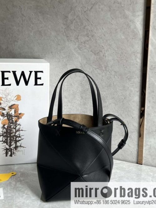 LOEWE puzzle folding series foldable tote bag 0695 black