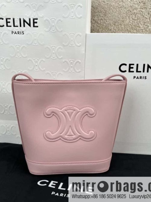 CELINE CUIR TRIOMPHE mini smooth leather bucket bag 10L433