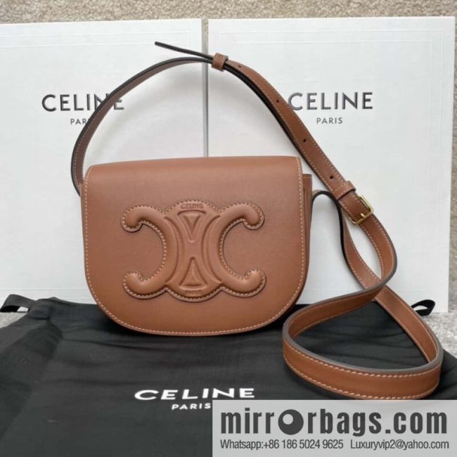 Celine CUIR TRIOMPHE handbag saddle bag 198263