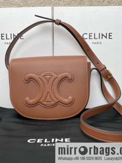 Celine CUIR TRIOMPHE handbag saddle bag 198263