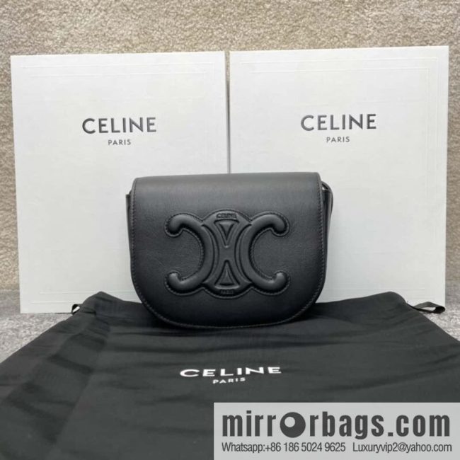 Celine CUIR TRIOMPHE handbag saddle bag 198263
