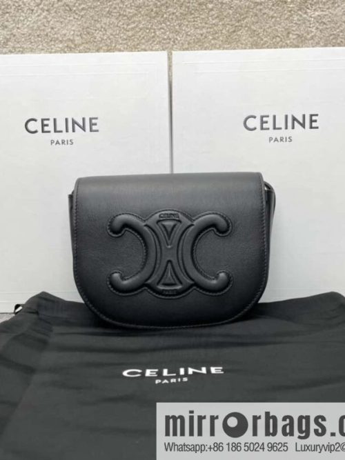 Celine CUIR TRIOMPHE handbag saddle bag 198263