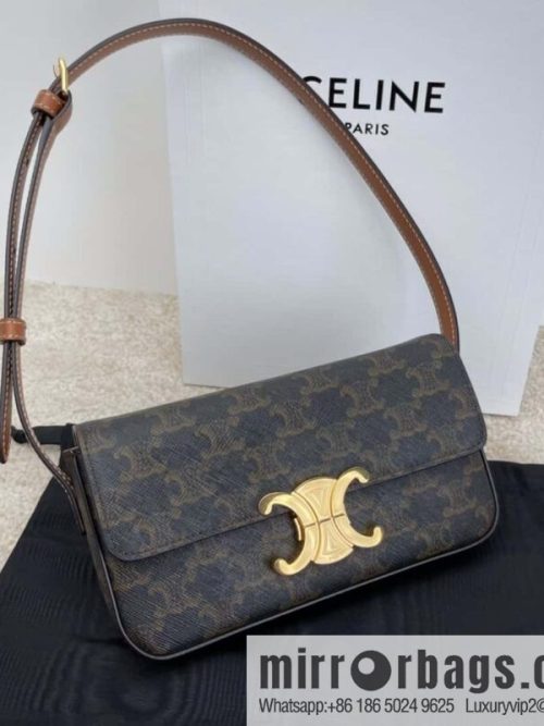CELINE CUIR TRIOMPHE logo printed bovine leather (fabric) shoulder backpack 194142
