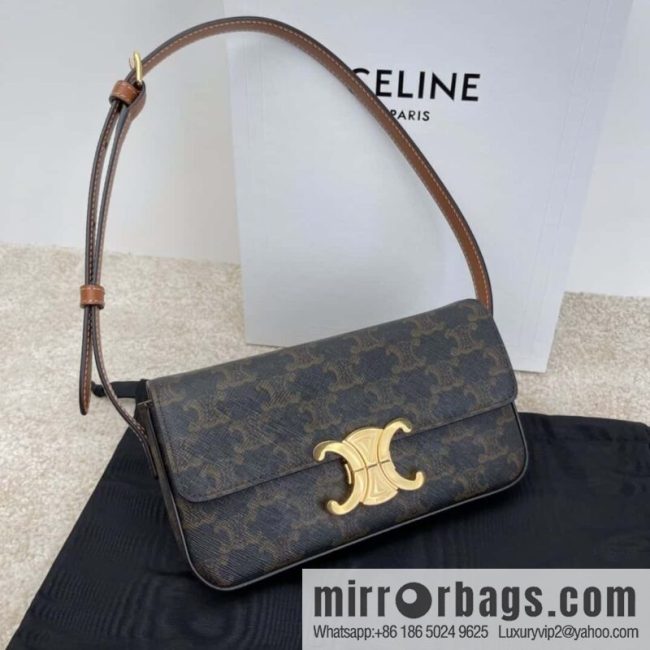 CELINE CUIR TRIOMPHE logo printed bovine leather (fabric) shoulder backpack 194142