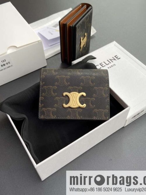 CELINE TRIOMPHE logo printed card holder 10M122DB7.04LU 123