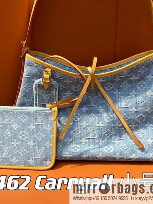 [Original order boutique] M11462 light blue denim shopping bag series Carryall handbag CarryAll medium handbag