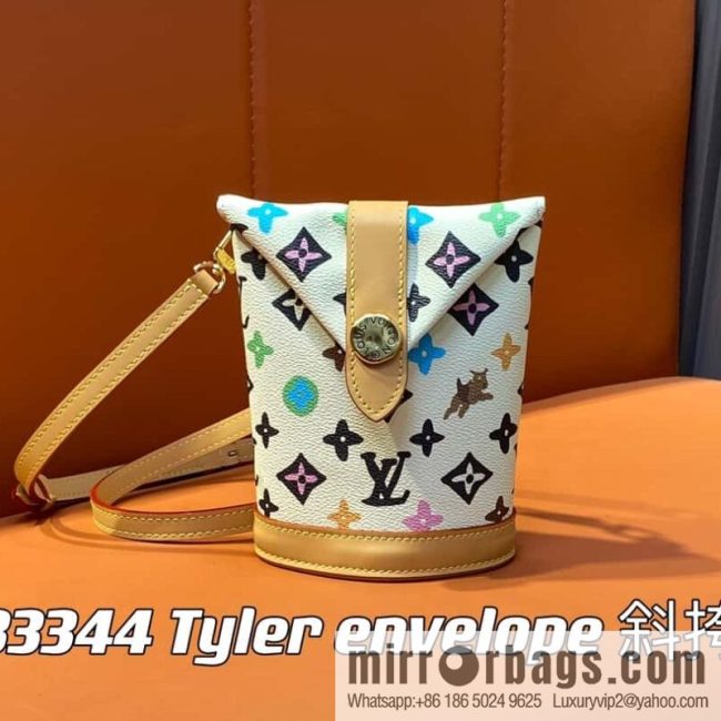 [Original order boutique] M83344 white color, variable code chip version, men\'s bag potato chip bag series Tyler envelope crossbody bag M83343 LV & Tyler joint potato chip bag