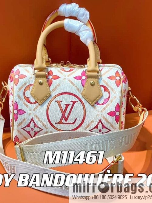 [Original order boutique] M11461 red printed pillow bag speedy series, the new SPEEDY BANDOULIZRE 20 handbag of the season M11461