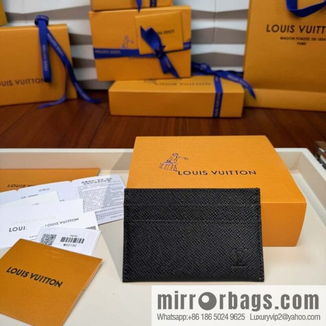 LV leather (fabric) card holder M32730 Premium