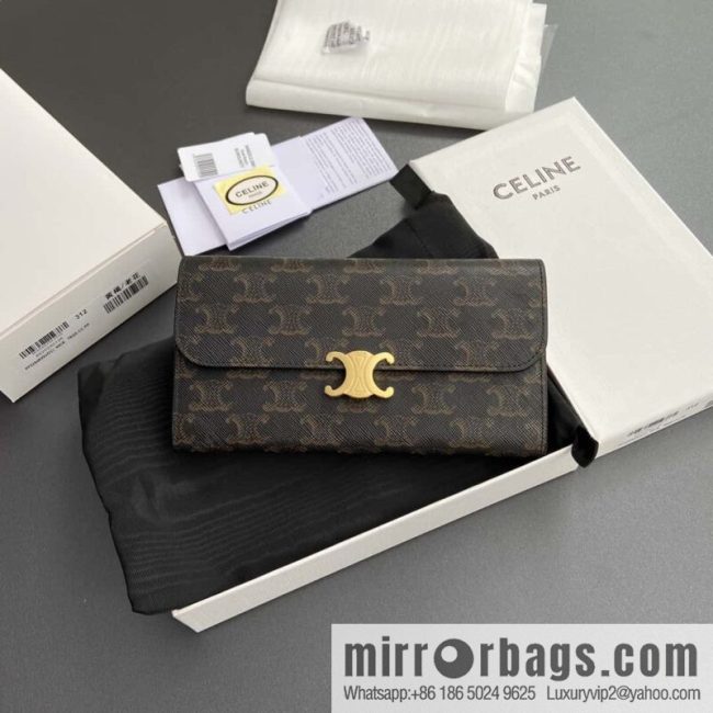 CELINE TRIOMPHE Iconic printed wallet 10E312DPV.38NO 313