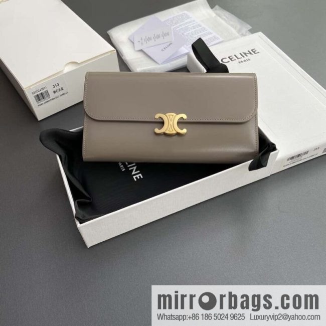 CELINE TRIOMPHE shiny cow leather (fabric) wallet 10E313DPV.38NO 312