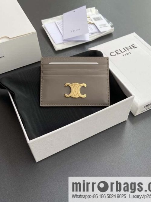 CELINE TRIOMPHE glossy cow leather (fabric) card holder 10L832CQH.04LU833