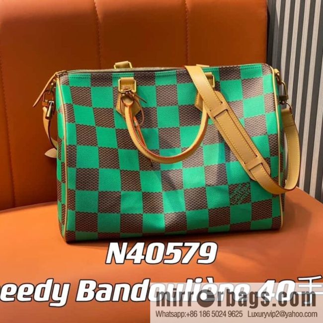[Original single boutique] N40579 green N40580 red 40cm travel bag Speedy Bandoulière 40 handbag