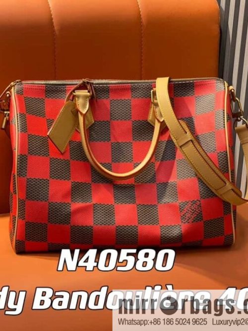 [Original single boutique] N40579 green N40580 red 40cm travel bag Speedy Bandoulière 40 handbag
