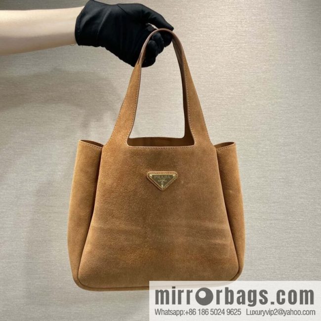 PRADA 🎉 frosted leather vegetable basket 🎉🎉 1BG335 large new bucket bag✨