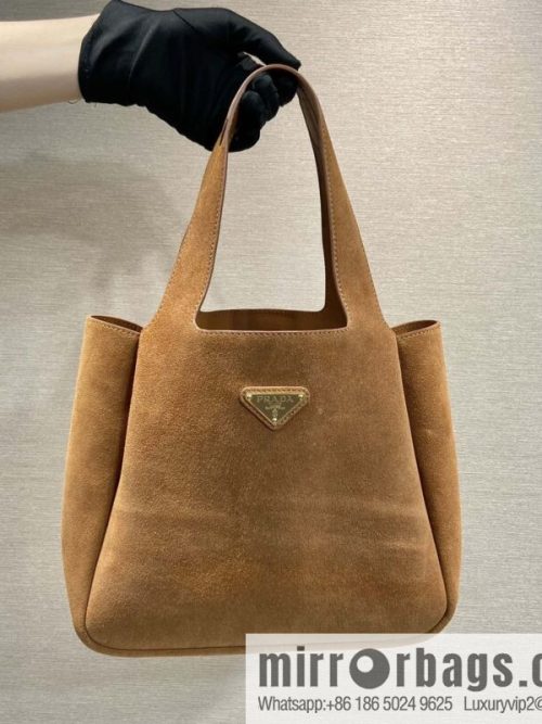 PRADA 🎉 frosted leather vegetable basket 🎉🎉 1BG335 large new bucket bag✨