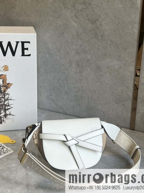 LOEWE letter wide shoulder strap saddle bag MiniGateDual handbag 0672