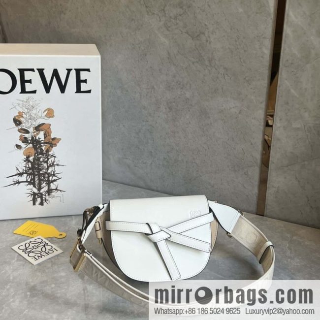 LOEWE letter wide shoulder strap saddle bag MiniGateDual handbag 0672