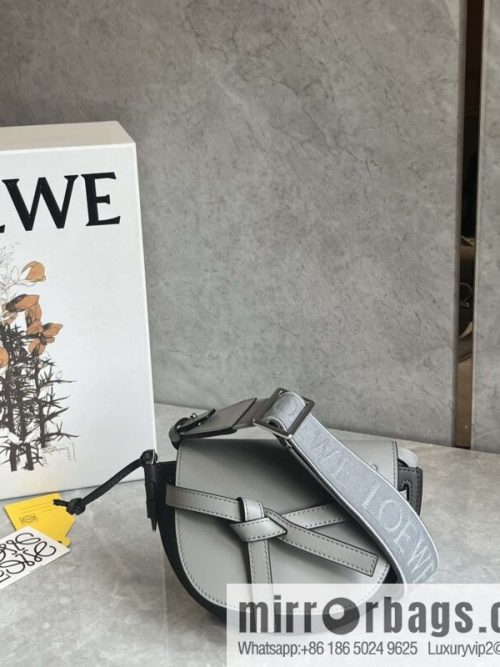 LOEWE letter wide shoulder strap saddle bag MiniGateDual handbag 0672