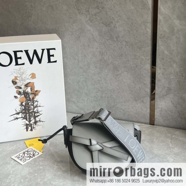 LOEWE letter wide shoulder strap saddle bag MiniGateDual handbag 0672
