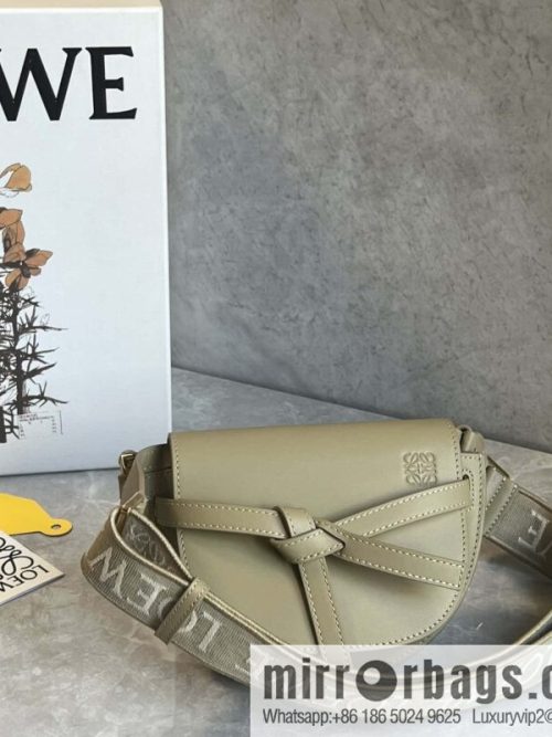 LOEWE upgraded letter wide shoulder strap saddle bag MiniGateDual handbag 0672