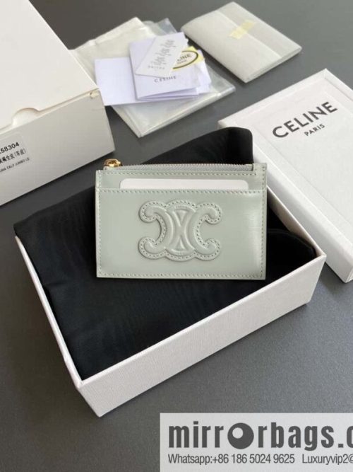 CELINE TRIOMPHE logo printed card holder 10K58304EMJ.04LU