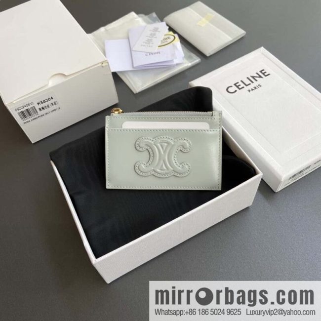 CELINE TRIOMPHE logo printed card holder 10K58304EMJ.04LU