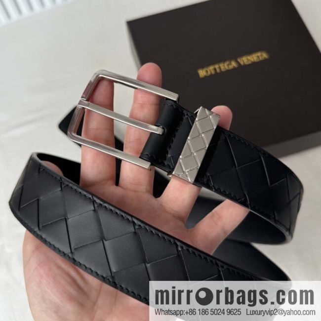 Bottega Veneta latest woven style belt 3.5CM - Image 7