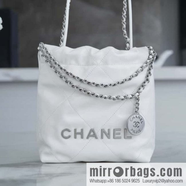 Chanel 23S 22Mini bag silver AS3980