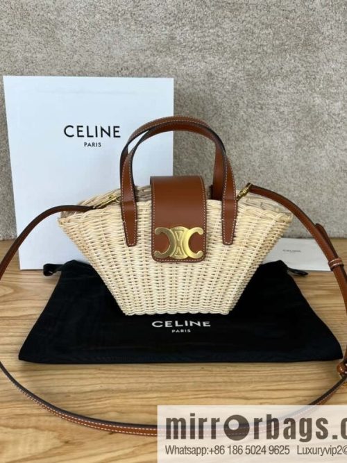 CELINE TEEN COUFFIN Botanical material and natural cow leather (fabric) handbag 116572