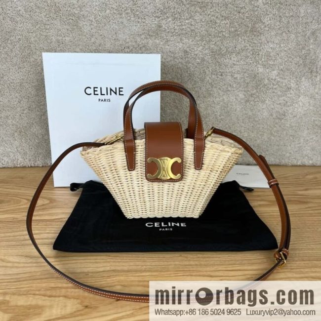 CELINE TEEN COUFFIN Botanical material and natural cow leather (fabric) handbag 116572