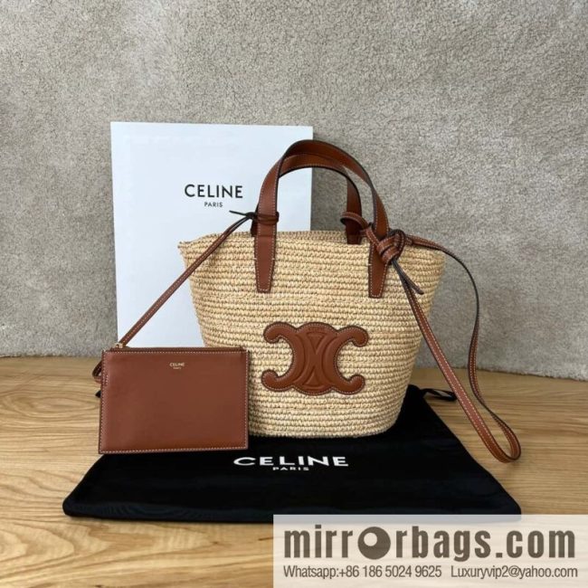 CELINE TEEN Plant material Wagyu leather (fabric) Soft classic basket bag 115802