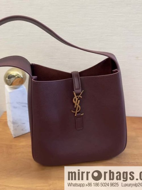 YSL 🆕 autumn and winter new Hobo armpit bag 713938 burgundy