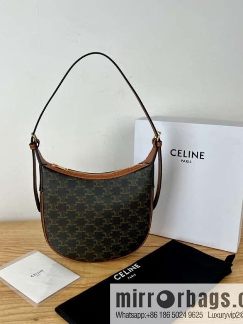 CELINE S HELOISE TRIOMPHE logo printed cow leather (fabric) handbag 117252 monogram