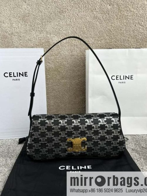 CELINE LOLA Medium two-color logo printed handbag 115532