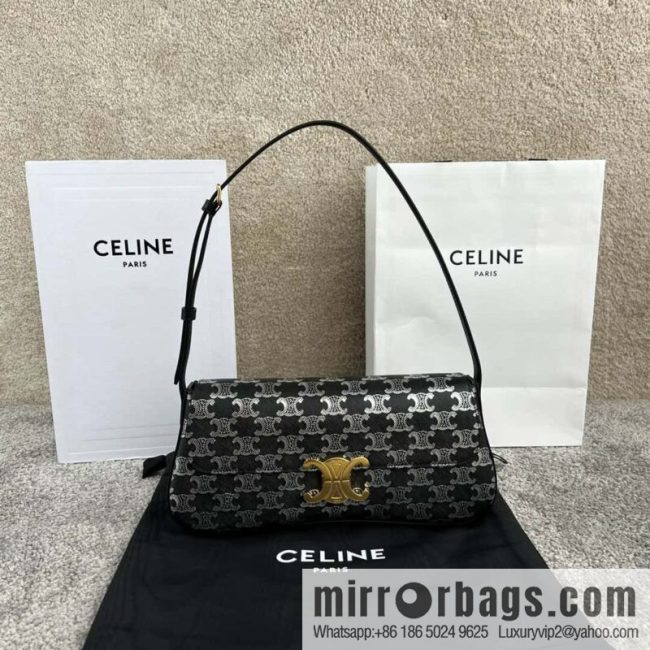 CELINE LOLA Medium two-color logo printed handbag 115532