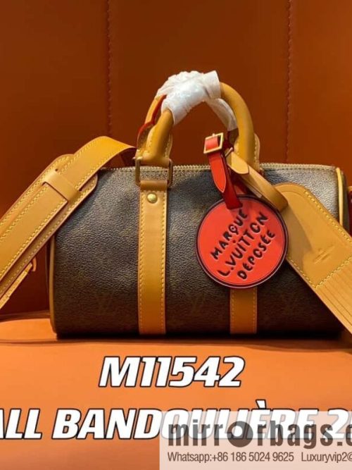[Original single boutique] M11542 monogram men\'s bag pillow bag speedy series KEEPALL BANDOULIZRE 25 handbag