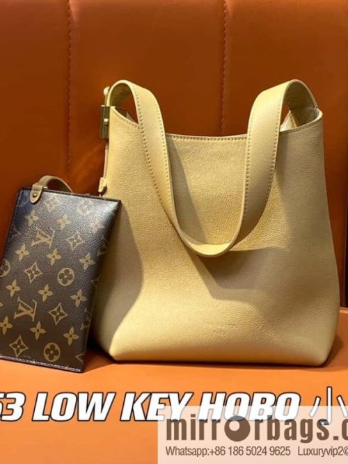 [Original order boutique] M25352 black M25353 beige M24354 brown LOW KEY HOBO small handbag