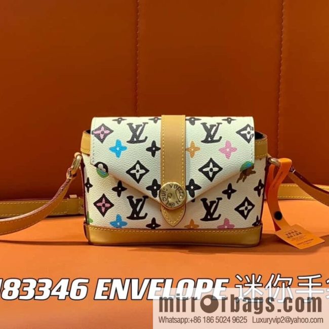 [Original order boutique] M83346 white color, men\'s bag mailman bag series ENVELOPE mini handbag (Tyler joint name)