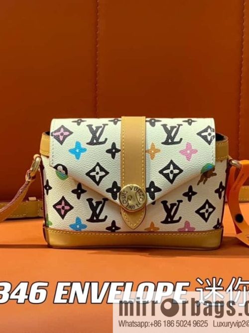 [Original order boutique] M83346 white color, men\'s bag mailman bag series ENVELOPE mini handbag (Tyler joint name)
