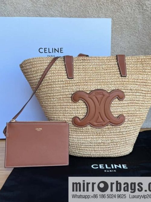 CELINE vegetable material wagyu leather (fabric) medium soft classic basket bag 114342
